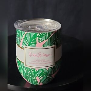Lilly Pulitzer Insulated Stemless Tumbler w/ Lid Multi "Lets Go Bananas" NWT